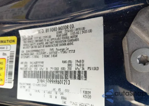 2017 Lincoln Mkz Select from USA, damaged, VIN 3LN6L5D99HR601213